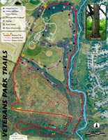 Veterans Park Trail Map Veterans Park Frisbee Golf Course