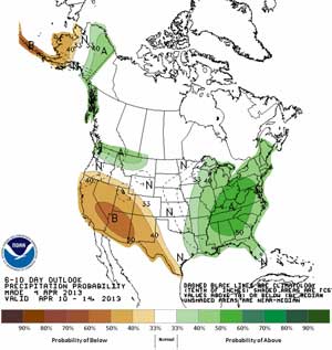 6-10 day precipitation forecast