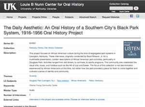 Online Oral Histories