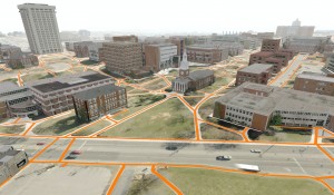 Campus pedestrian network