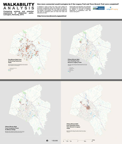 How more connected would Lexington be if the Legacy Trail and Town Branch Trail were completed? 