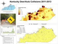 Kentucky's Deer v. Car Collisions 2011-2013, by Jesse Hunter