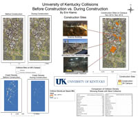 University of Kentucky Car Collision before and during Campus Contruction, bt Erin Klamic