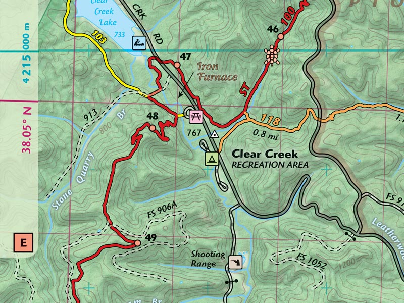Sheltowee Trace North Trail Map