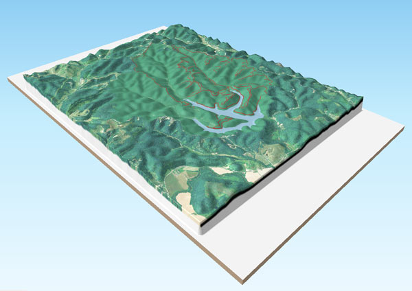 Example 3D map of Greenbo Lake State Resort Park