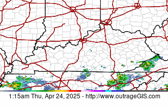 Composite doppler radar for Kentucky.