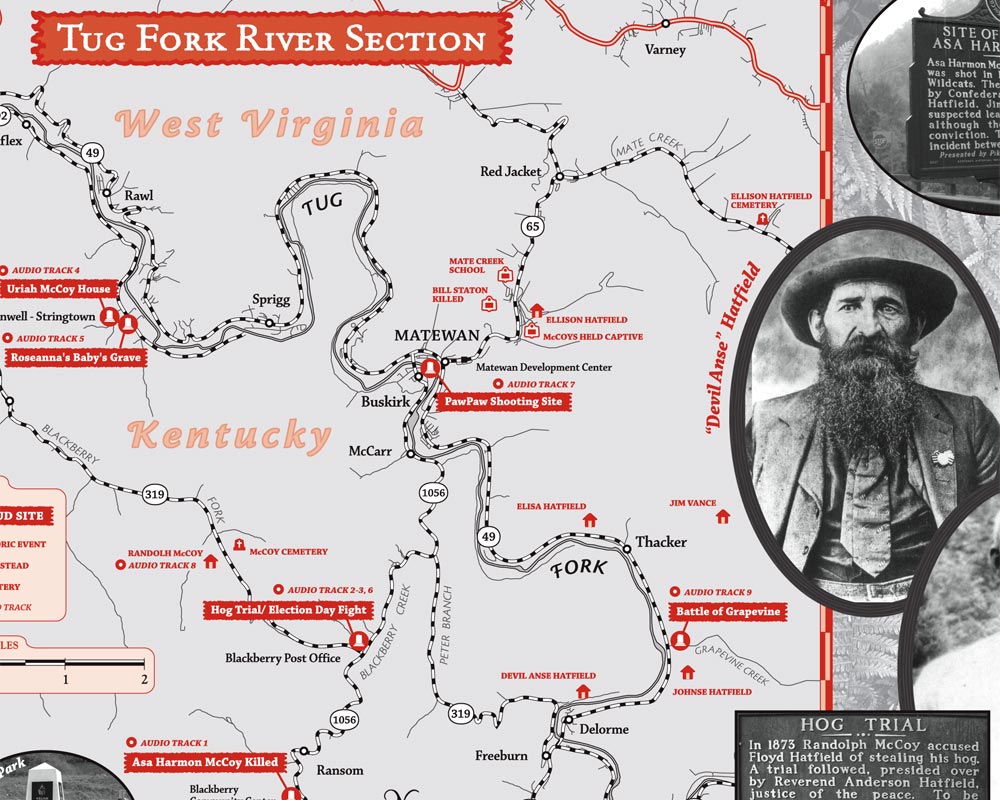 Hatfield And Mccoy Printable Map Hatfield And Mccoy Printable Map