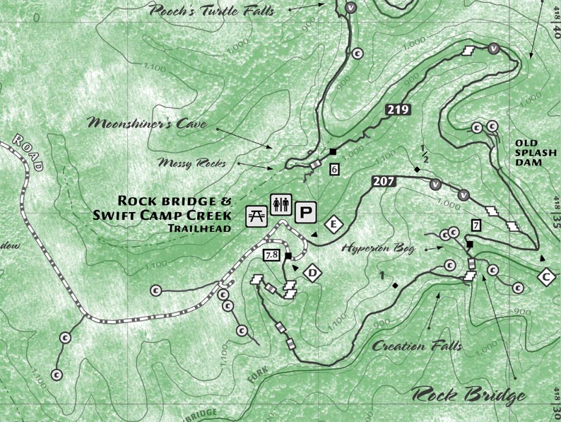 Natural Bridge State Park Trail Map Natural Bridge State Park Trail Map
