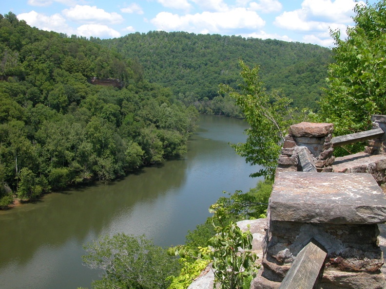 Yahoo Falls Scenic Area Overlook Downriver