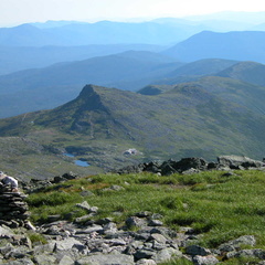 View from Mt. Washington to Lakes of Clouds Hut