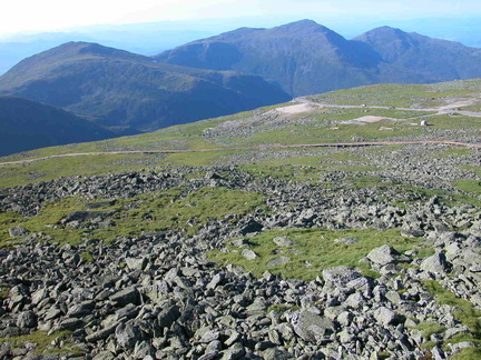 Mt. Washington State Park View of Mt. Jefferson, Mt. Adams, and Mt. Madison (left to right)