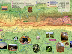 11&quot; x 34&quot; inch spread of the entire park at 1:32,000 scale. Map is divided into two 11&quot;x17&quot;