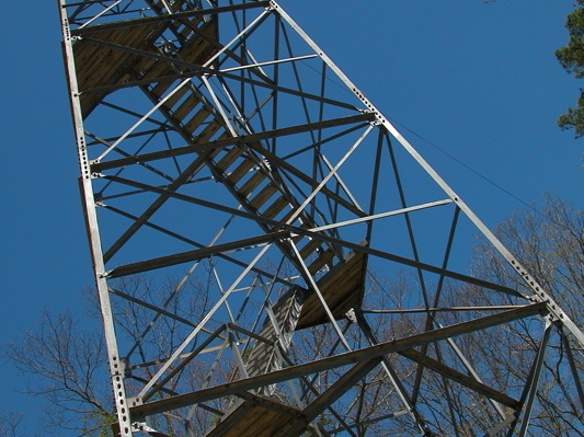 Plateau Overlook. Pickett State Park fire tower.