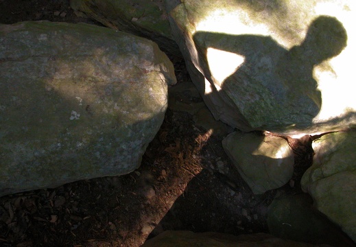 Photographer casts shadow.