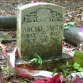 Archie Smith, infant son grave site. 