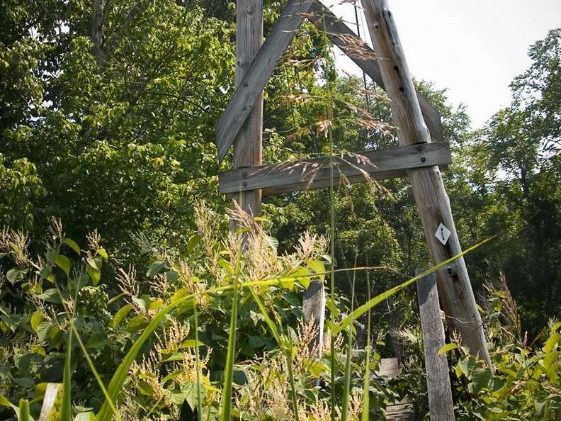 Sheltowee Trace suspension bridge across Triplett Creek