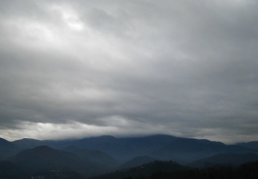 Mountain Ridges in Clouds