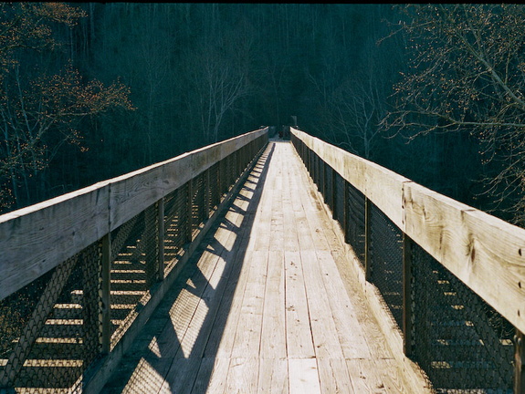 Blue Heron foot bridge (2561 visits) Bridge over Big South Fork connecting the Blue Heron Loop with the Kentucky Trail.
This area is c... Blue Heron foot bridge