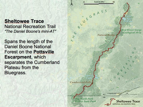 The Sheltowee Trace physiography