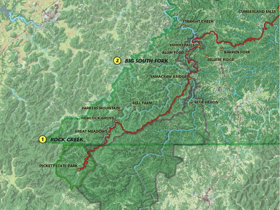 Section 1-2: Rock Creek and Big South Fork