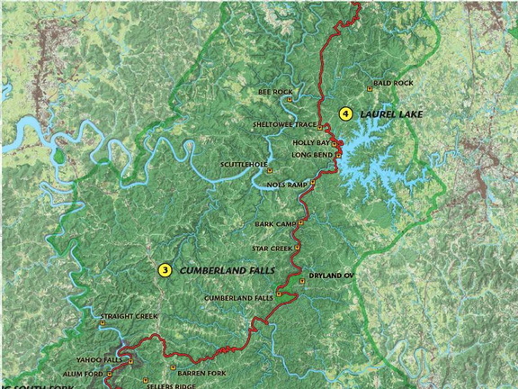 Sections 3-4: Cumberland Falls &amp; Laurel Lake