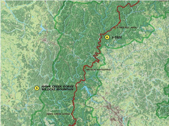 Sections 5-6: Hawk Creek Gorge &amp; S-tree