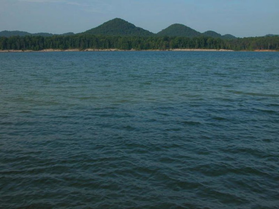 Twin Knobs is a landmark at Cave Run Lake