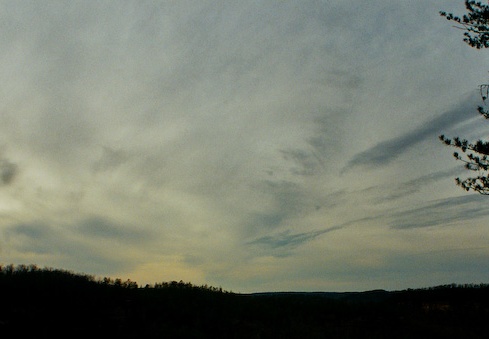 Evening view west from Sky Bridge