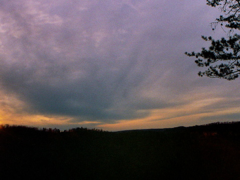 Evening view west from Sky Bridge