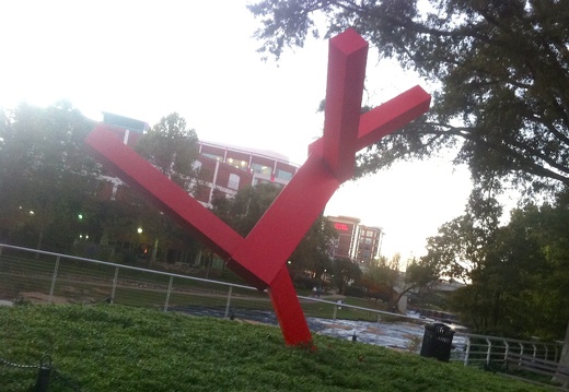 Falling Man, Falls Park on the Reedy