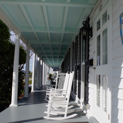 Boardwalk and historic town center