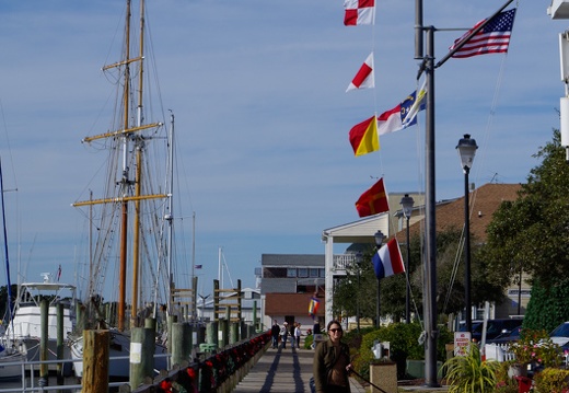 Boardwalk and historic town center