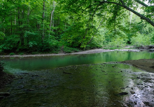 Side stream sediment enters main channel