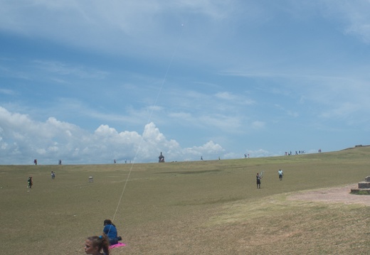 Kite on the great lawn of El Morro