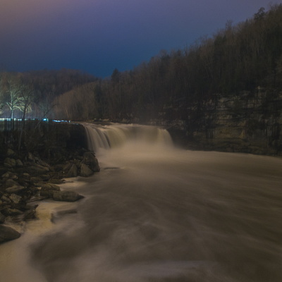 Cumberland Falls State Resort Park, Winter night