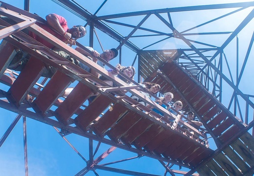 NRES Students on firetower