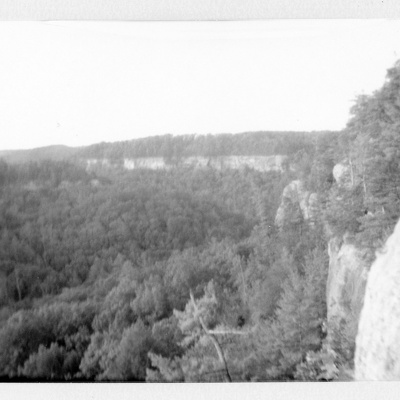Moonlit Devil's Canyon and Cemetery