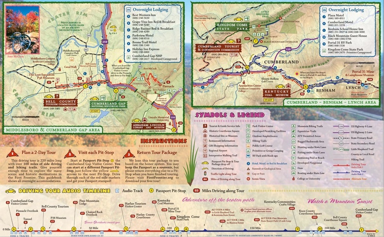 Page from First Frontier Audio Driving Tour booklet