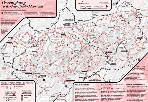 Overnighting in the Great Smokies locator map