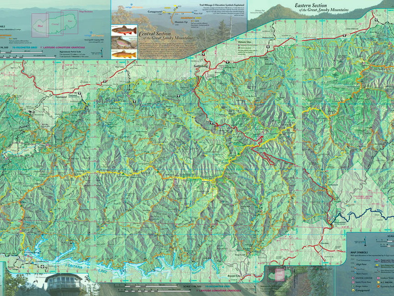 Great Smoky Mountains GPS Trail Map