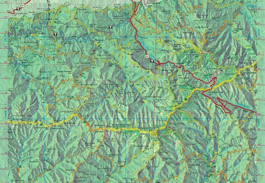 Central Section of the Great Smokies trail map