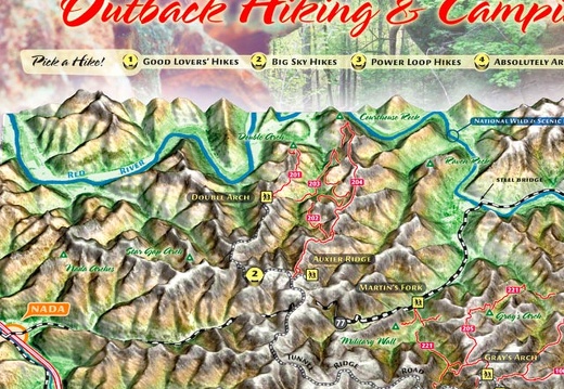 Detail from Red River Gorge Backpacking Guide