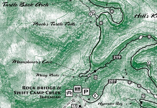 Detail from Red River Gorge Backpacking Guide