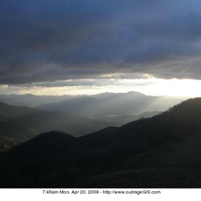 Apr 20: Low clouds in the Great Smokies