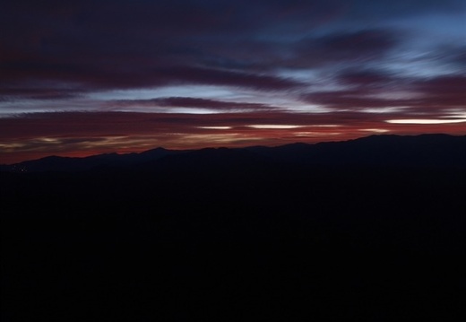 January sunrise in the Smokies