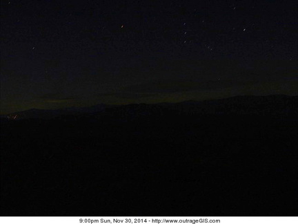 Orion rises in the Smokies.