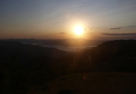 Sunrise and morning fog in the Great Smokies.