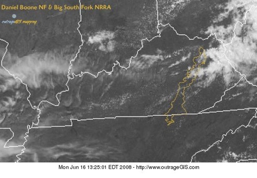 Daniel Boone NF Visible Satellite