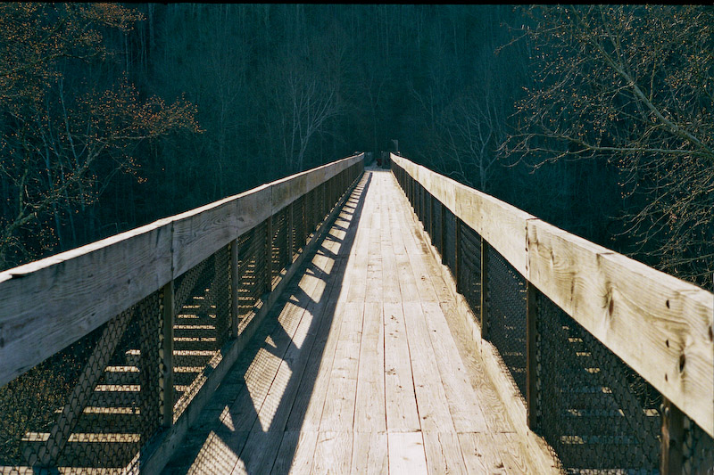 Blue Heron foot bridge (2561 visits) Bridge over Big South Fork connecting the Blue Heron Loop with the Kentucky Trail.
This area is c... Blue Heron foot bridge