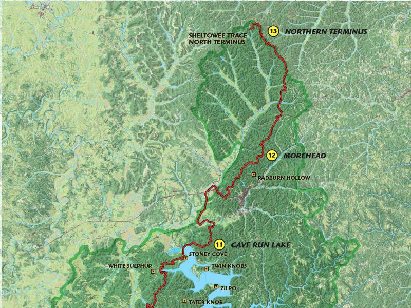 Sections 11-13: Cave Run Lake, Morehea, &amp; Northern Terminus
